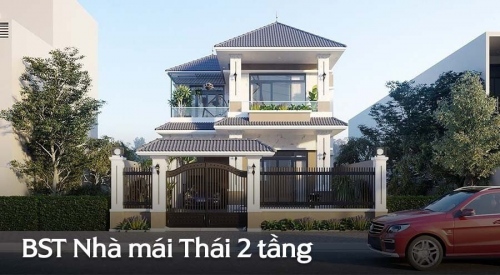 [30+] Mẫu nhà mái thái 2 tầng đẹp được lựa chọn nhiều nhất 2023